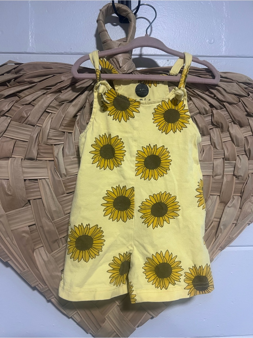 Dot Australia Sunflower Print Yellow Girls' Romper